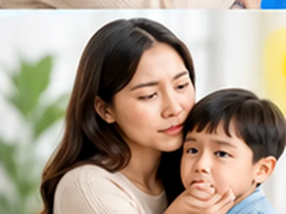 Ilustrasi visual keluarga peduli anak