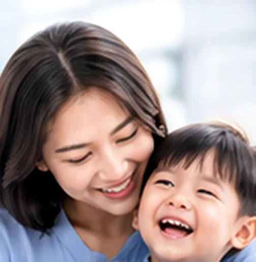 Ilustrasi visual produk dengan anak